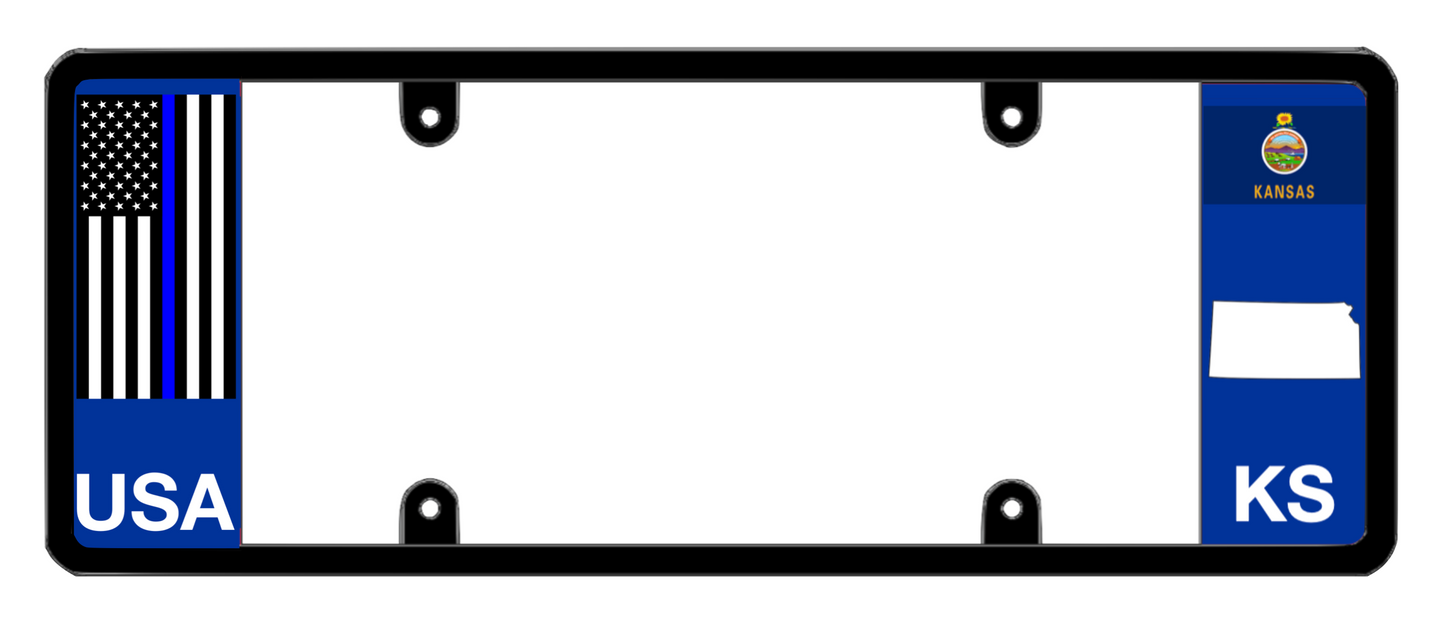 DFS Kansas KS Patented License Plate Frame Holder