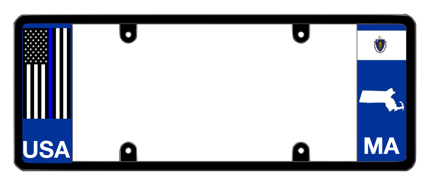 DFS Massachusetts MA Patented License Plate Frame Holder