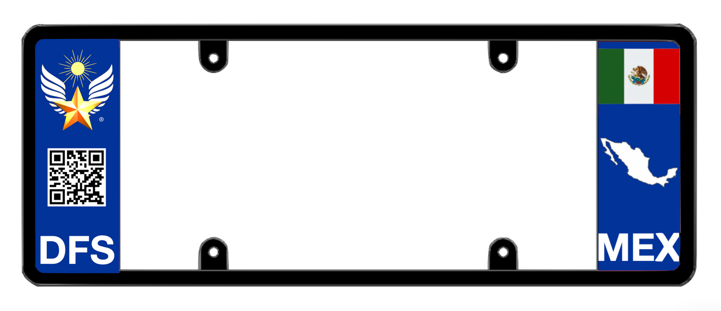 DFS Mexico MEX Patented License Plate Frame Holder