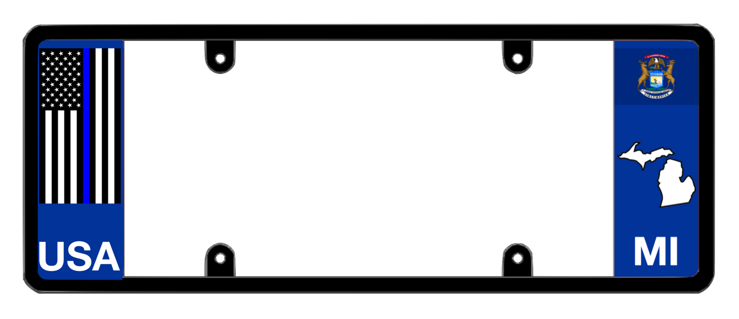 DFS Michigan MI Patented License Plate Frame Holder