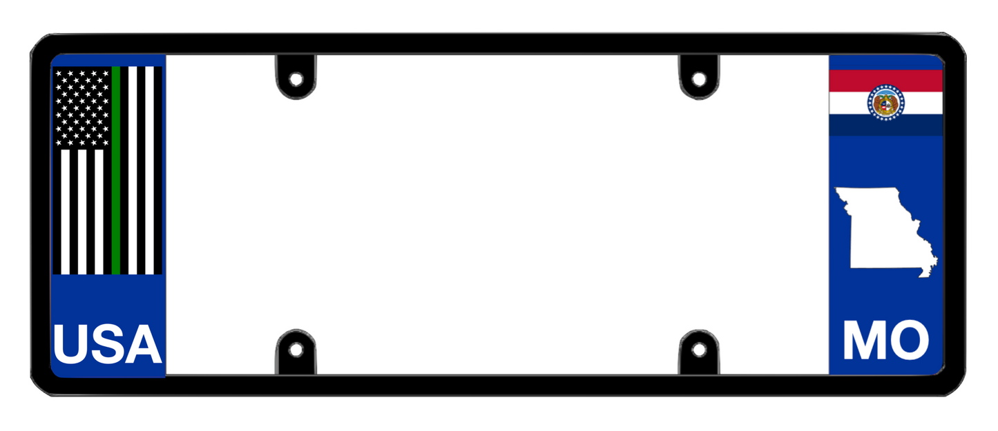 DFS Missouri MO Patented License Plate Frame Holder