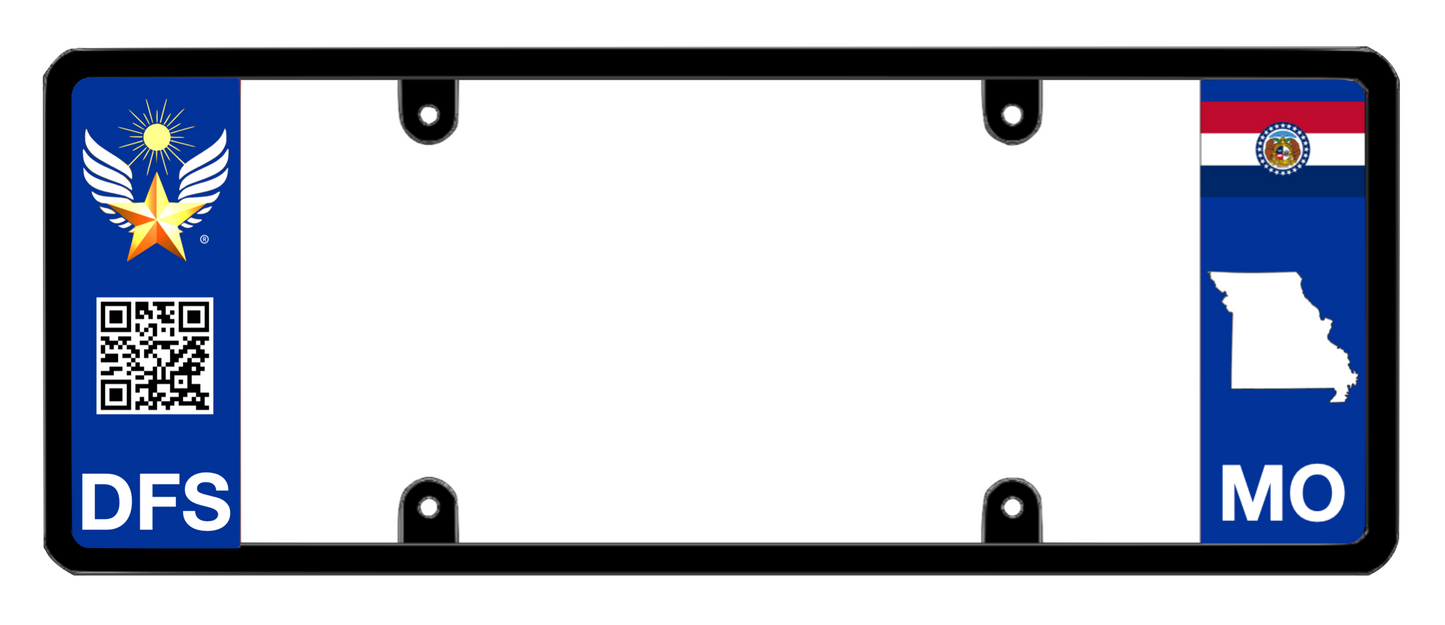 DFS Missouri MO Patented License Plate Frame Holder