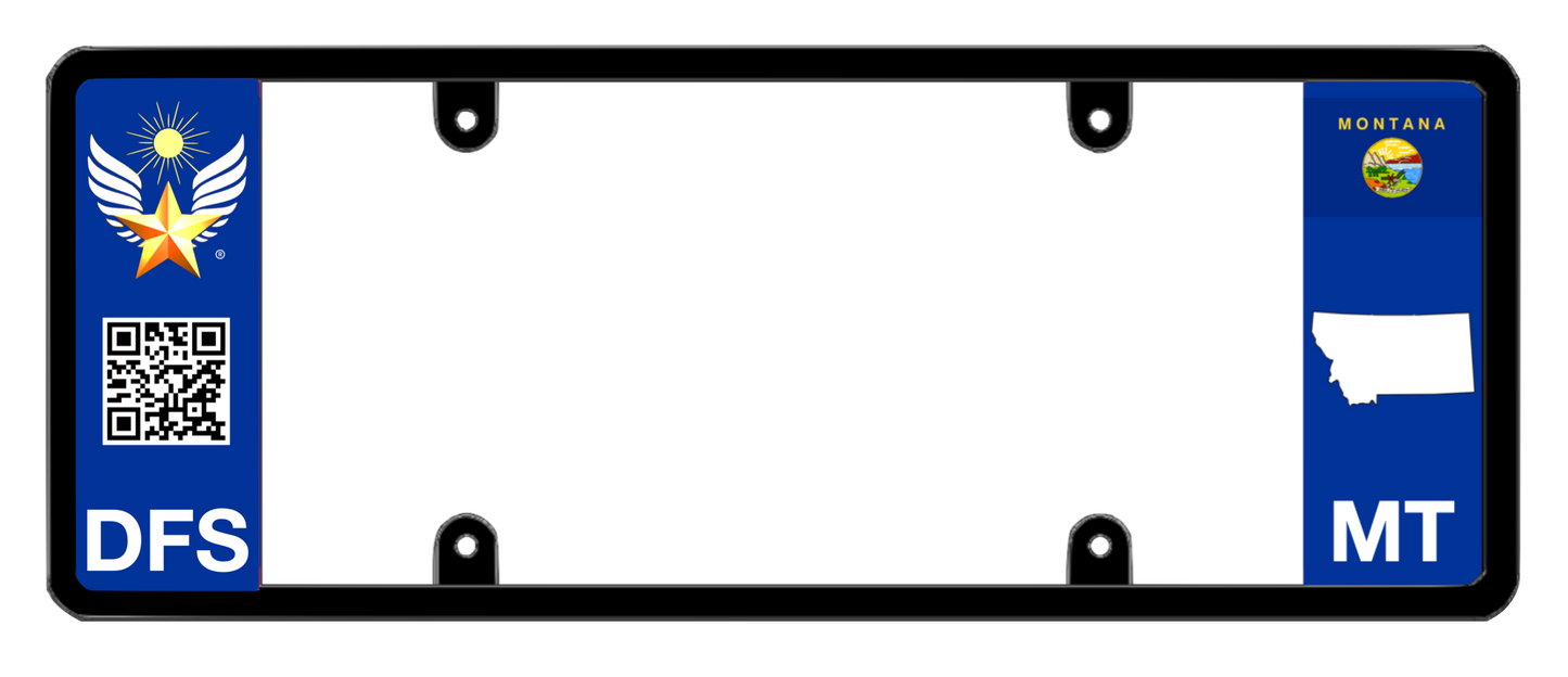 DFS Montana  MT Patented License Plate Frame Holder