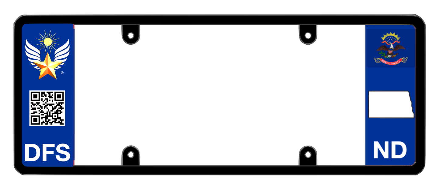DFS North Dakota ND Patented License Plate Frame Holder
