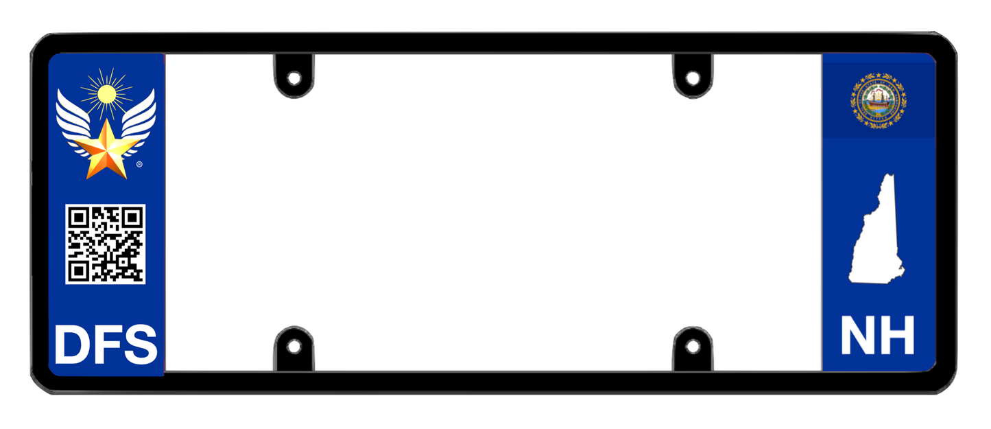 DFS New Hampshire NH Patented License Plate Frame Holder
