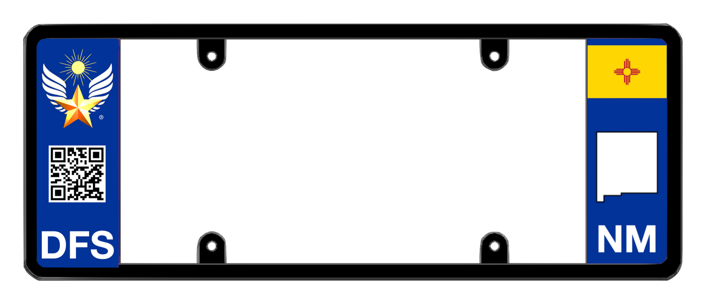 DFS New Mexico NM Patented License Plate Frame Holder