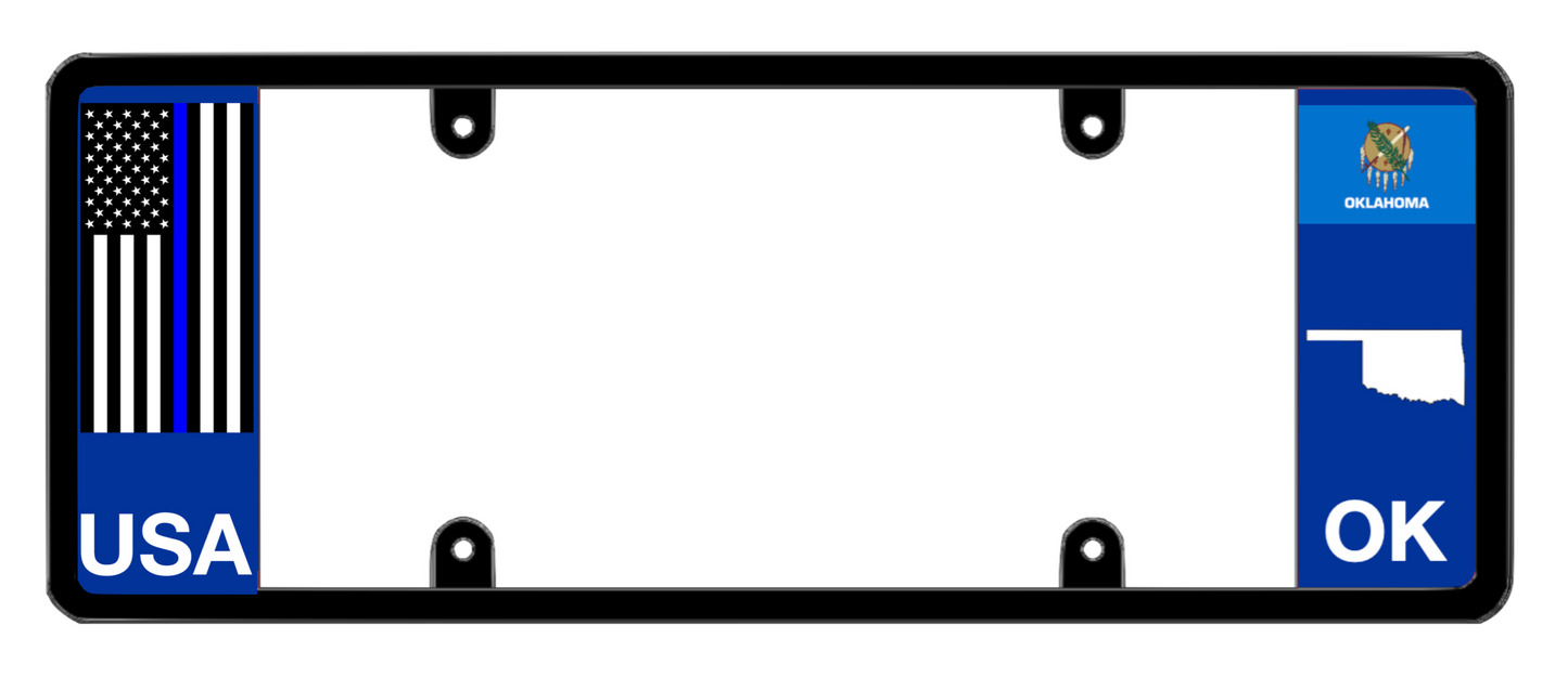 DFS Oklahoma OK Patented License Plate Frame Holder