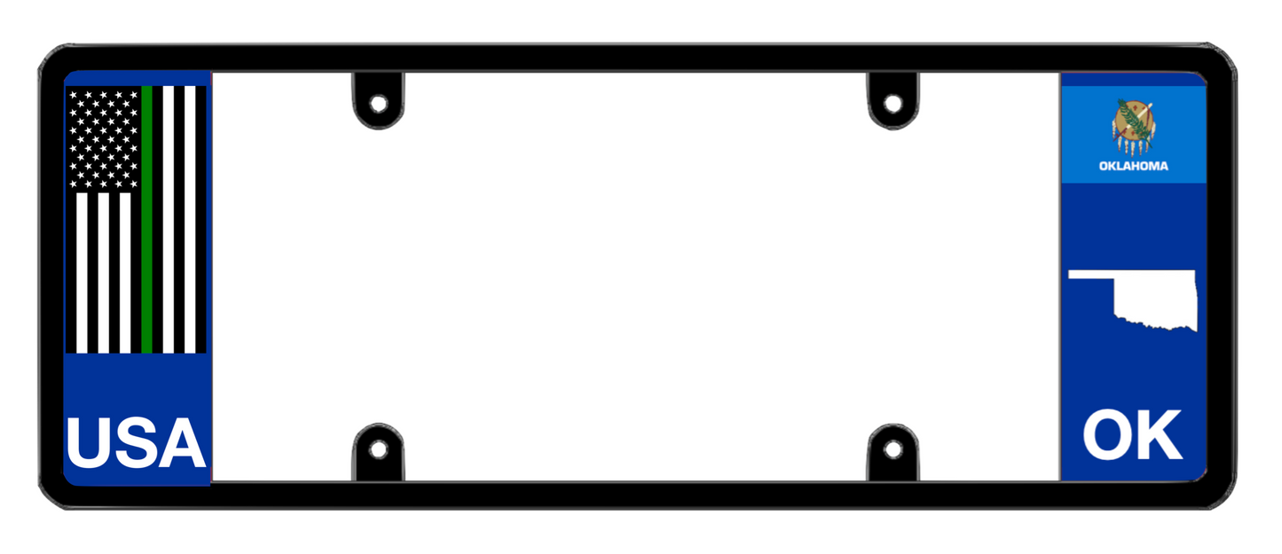 DFS Oklahoma OK Patented License Plate Frame Holder