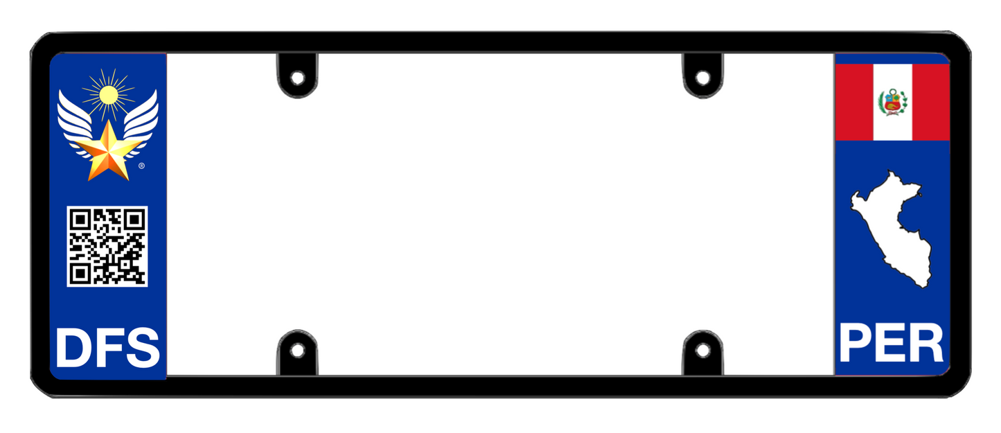 DFS Peru PER Patented License Plate Frame Holder