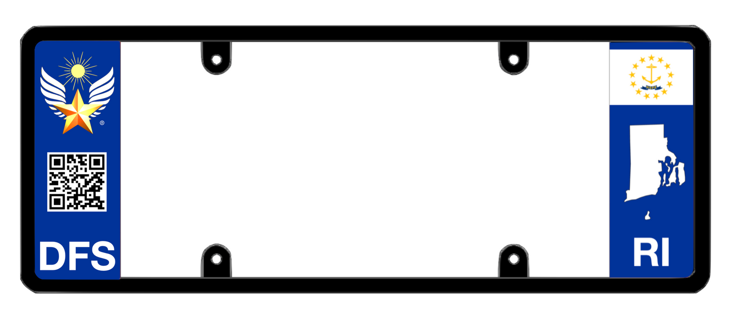 DFS Rhode Island RI Patented License Plate Frame Holder