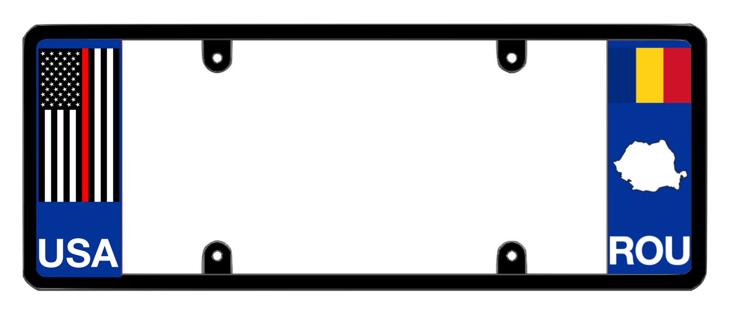 DFS Romania ROU Patented License Plate Frame Holder
