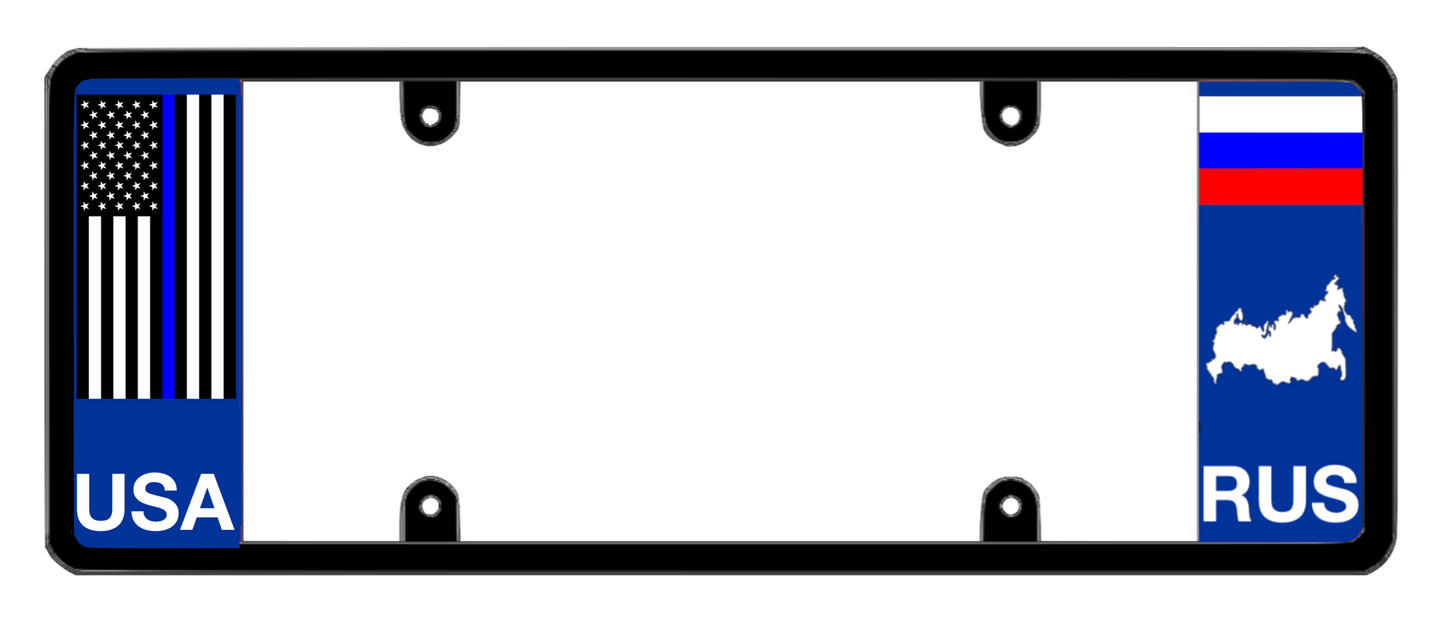 DFS Russia RUS Patented License Plate Frame Holder