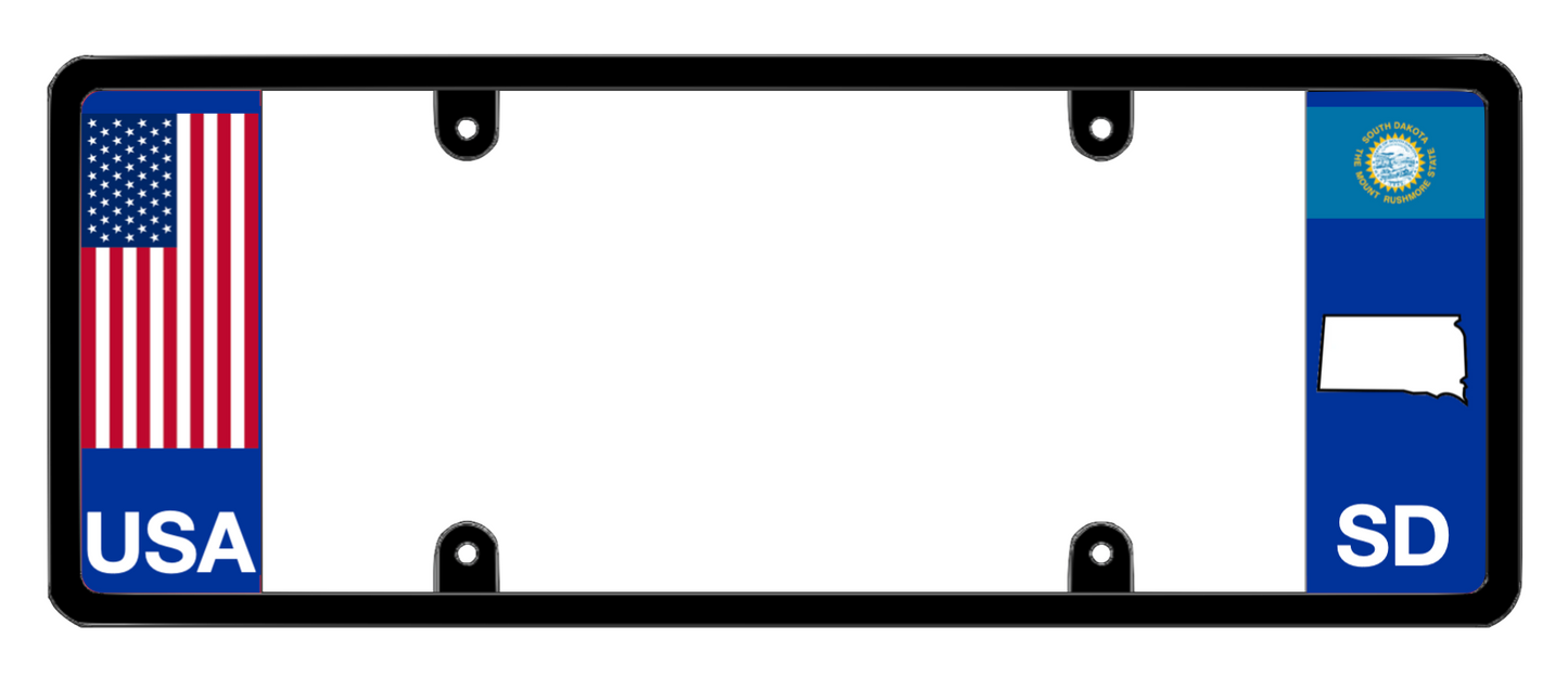 DFS South Dakota SD Patented License Plate Frame Holder
