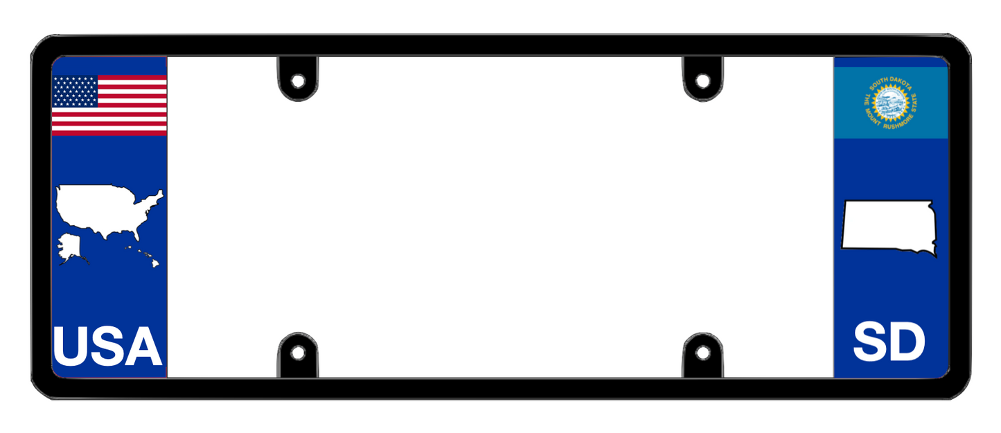 DFS South Dakota SD Patented License Plate Frame Holder