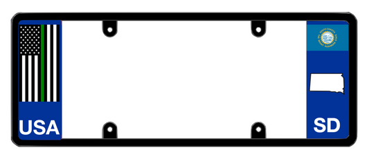 DFS South Dakota SD Patented License Plate Frame Holder