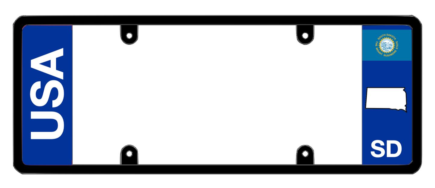 DFS South Dakota SD Patented License Plate Frame Holder