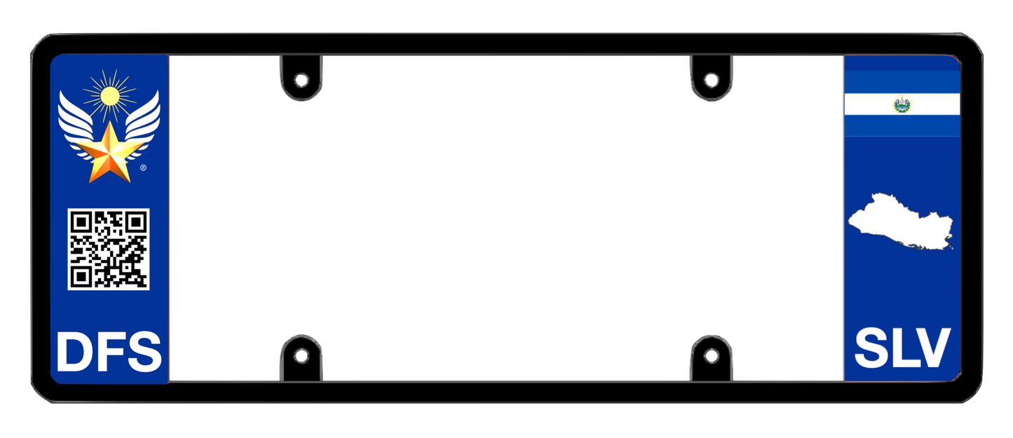 DFS El Salvador SLV Patented License Plate Frame Holder