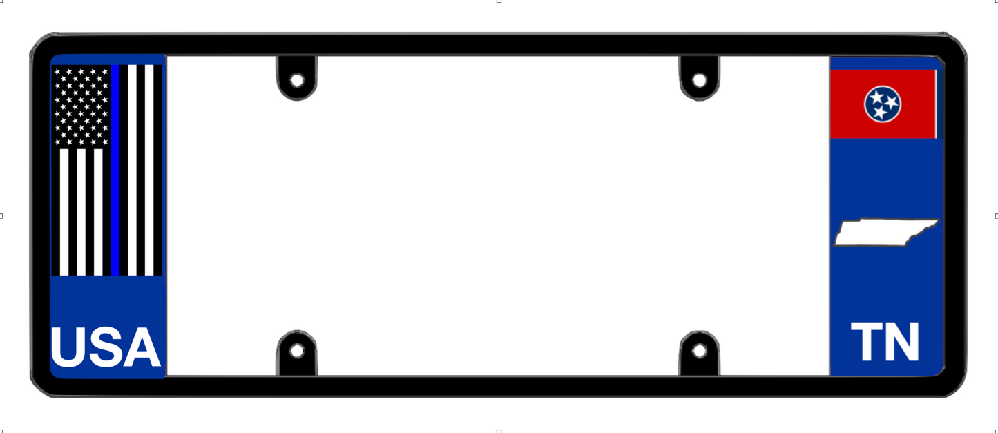 DFS Tennessee TN Patented License Plate Frame Holder