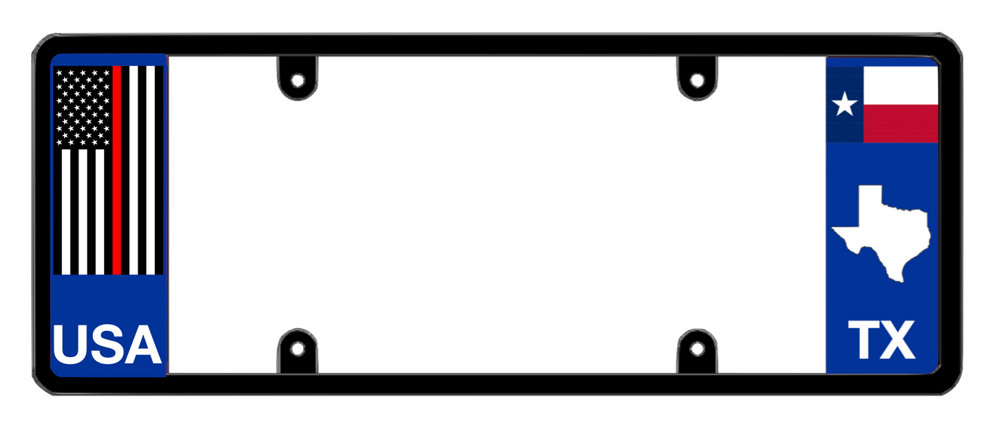 DFS Texas TX Patented License Plate Frame Holder