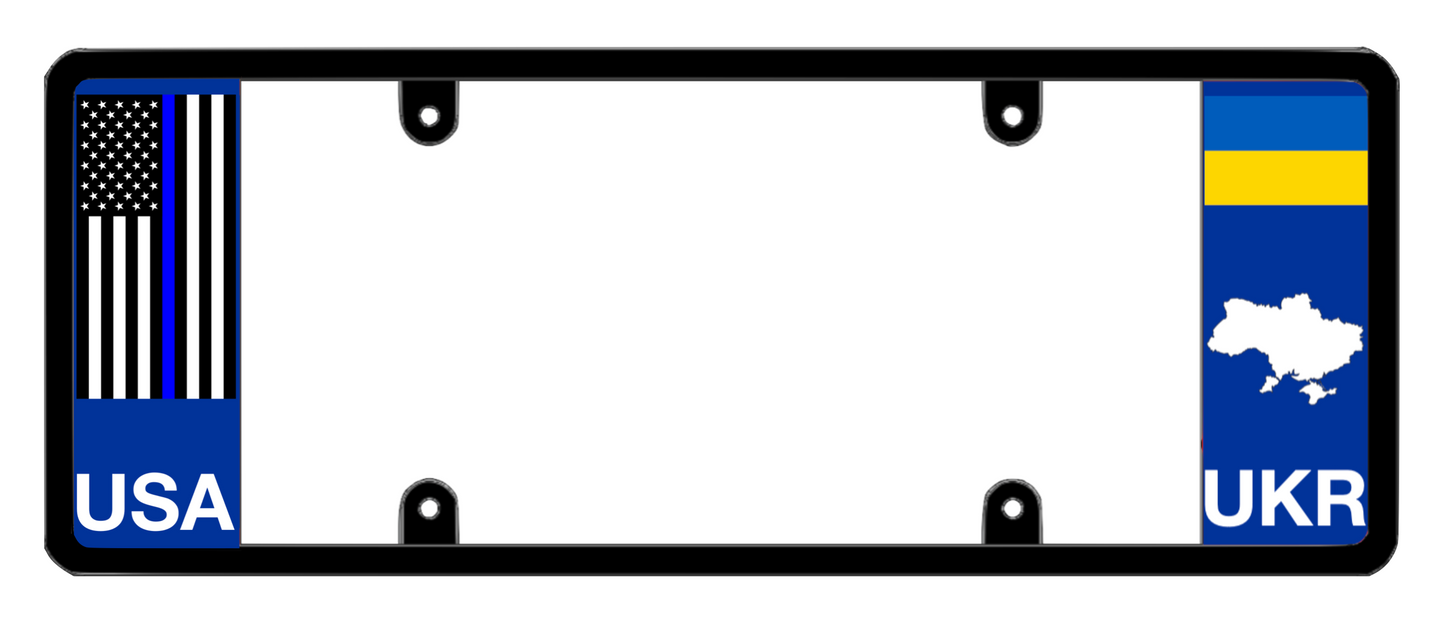 DFS Ukraine UKR Patented License Plate Frame Holder