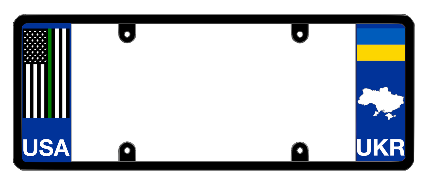 DFS Ukraine UKR Patented License Plate Frame Holder