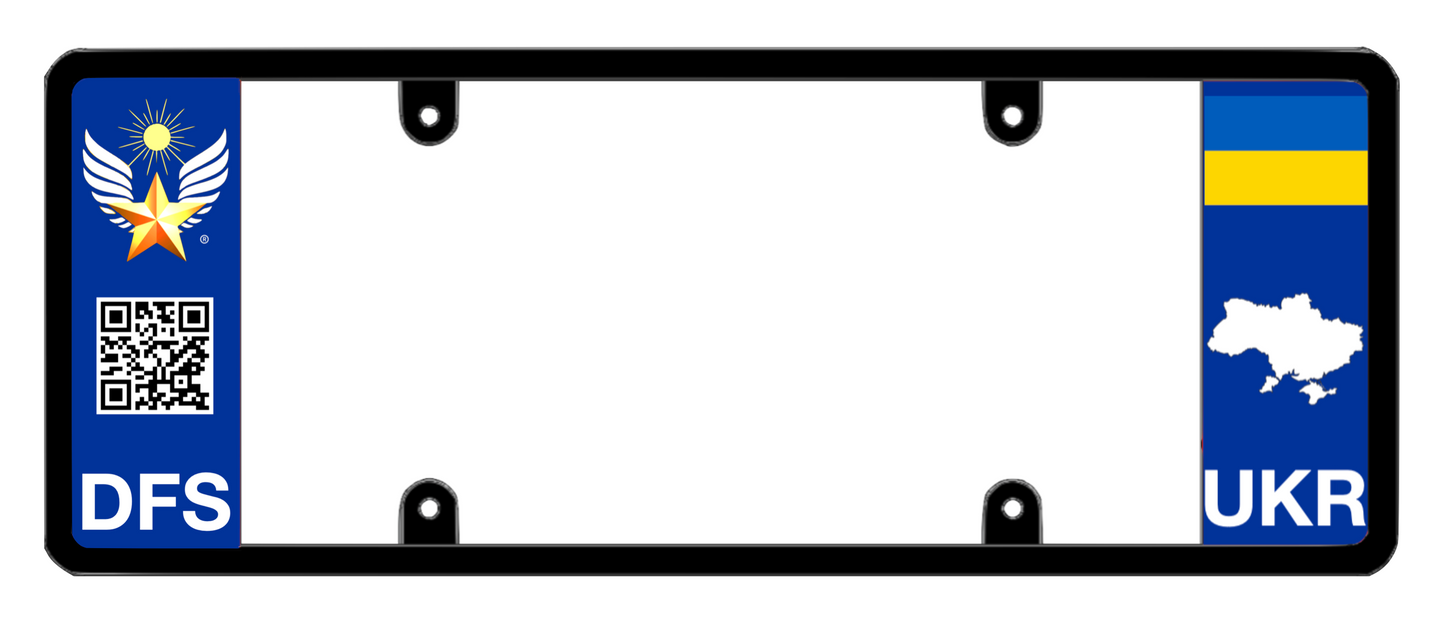 DFS Ukraine UKR Patented License Plate Frame Holder