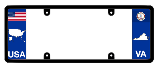 DFS Virginia VA Patented License Plate Frame Holder