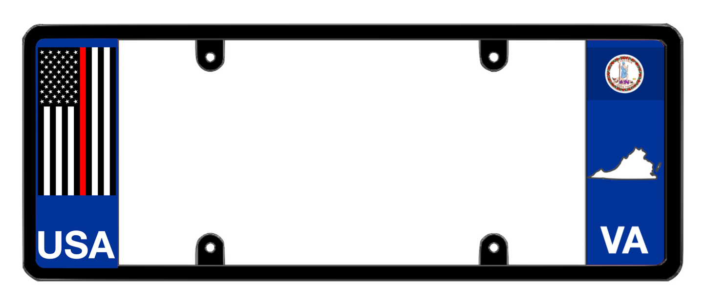 DFS Virginia VA Patented License Plate Frame Holder