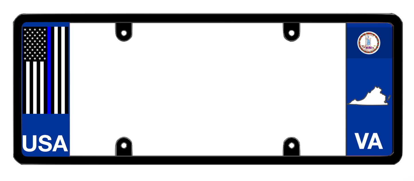 DFS Virginia VA Patented License Plate Frame Holder