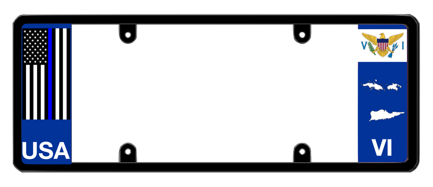 DFS Virgin Islands VI Patented License Plate Frame Holder