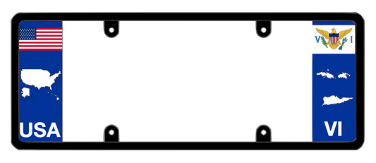 DFS Virgin Islands VI Patented License Plate Frame Holder