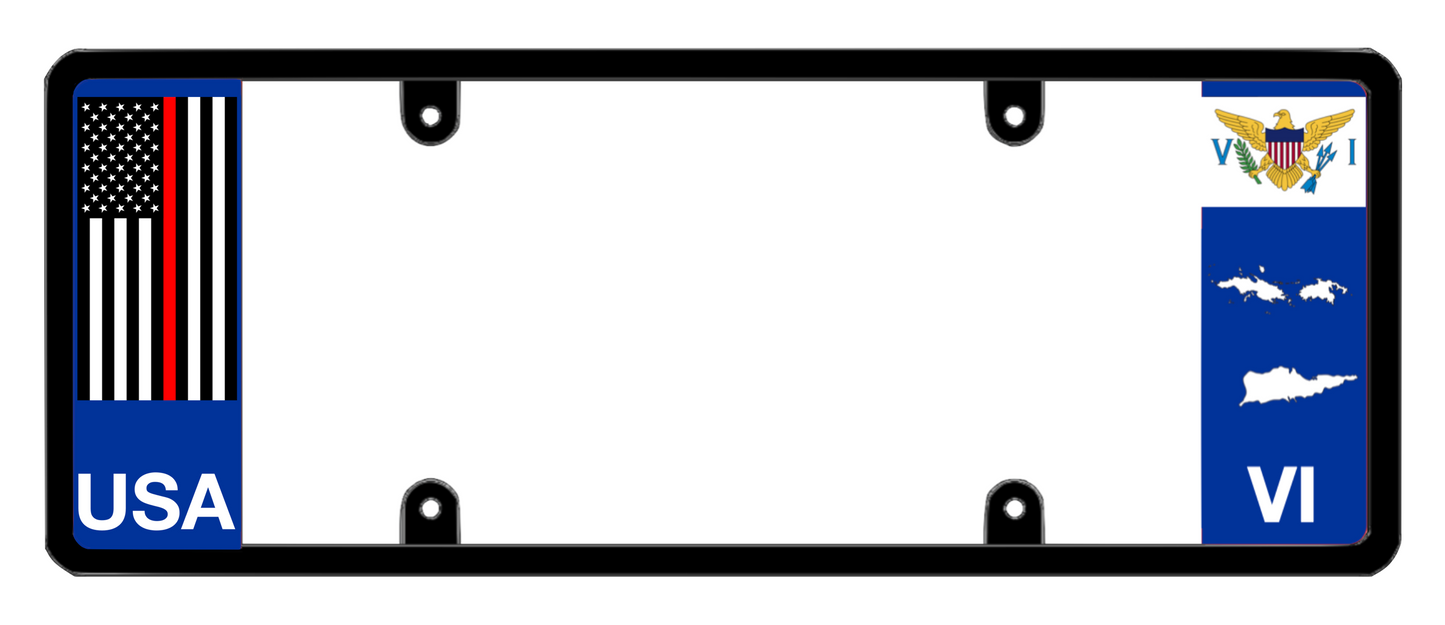 DFS Virgin Islands VI Patented License Plate Frame Holder