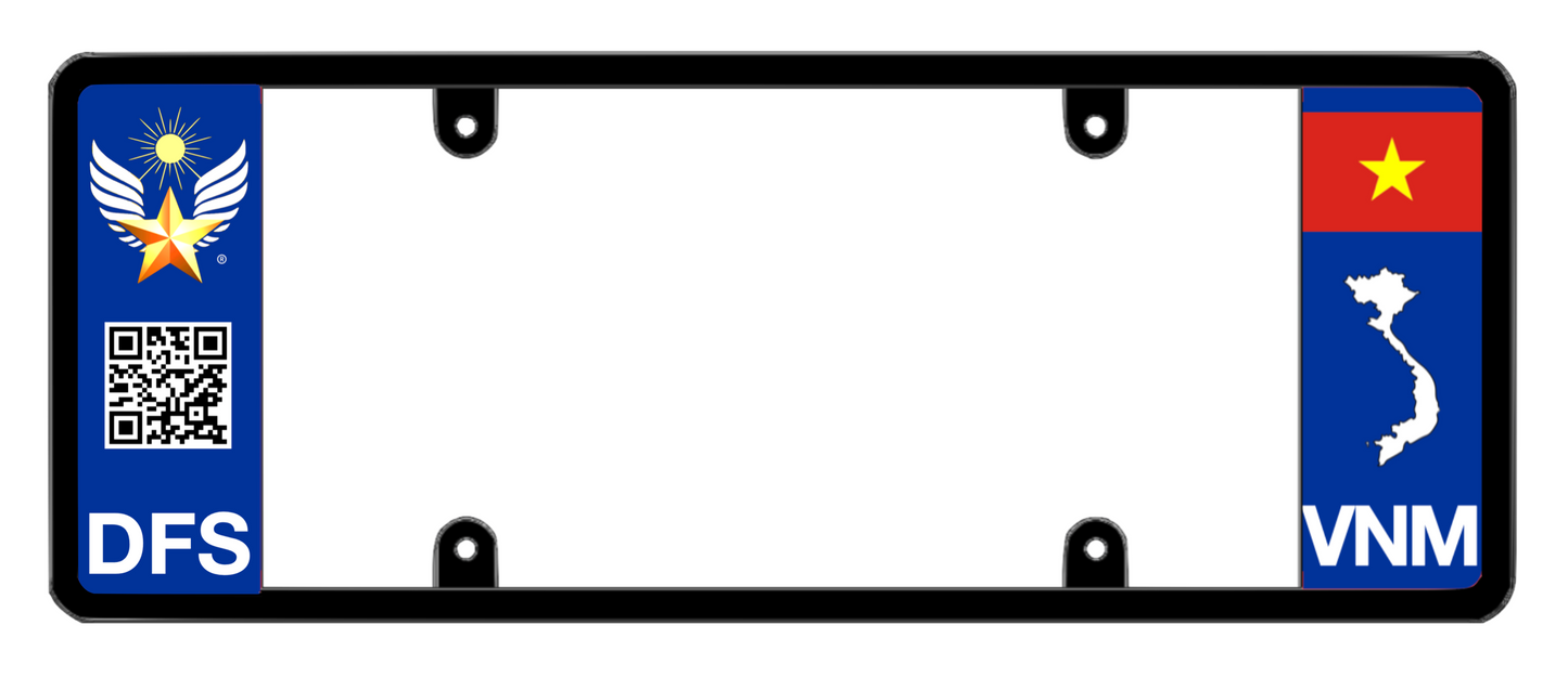 DFS Vietnam VNM Patented License Plate Frame Holder