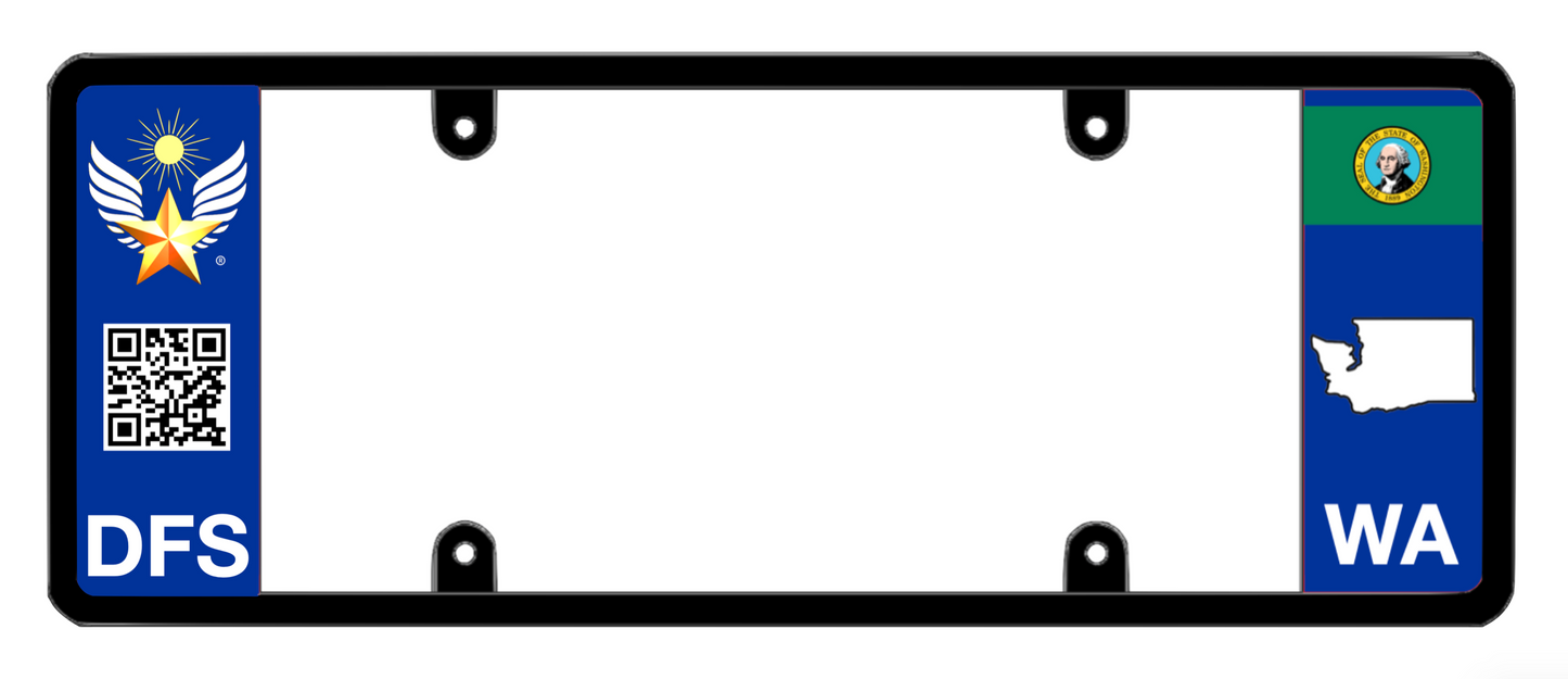 DFS Washington WA Patented License Plate Frame Holder