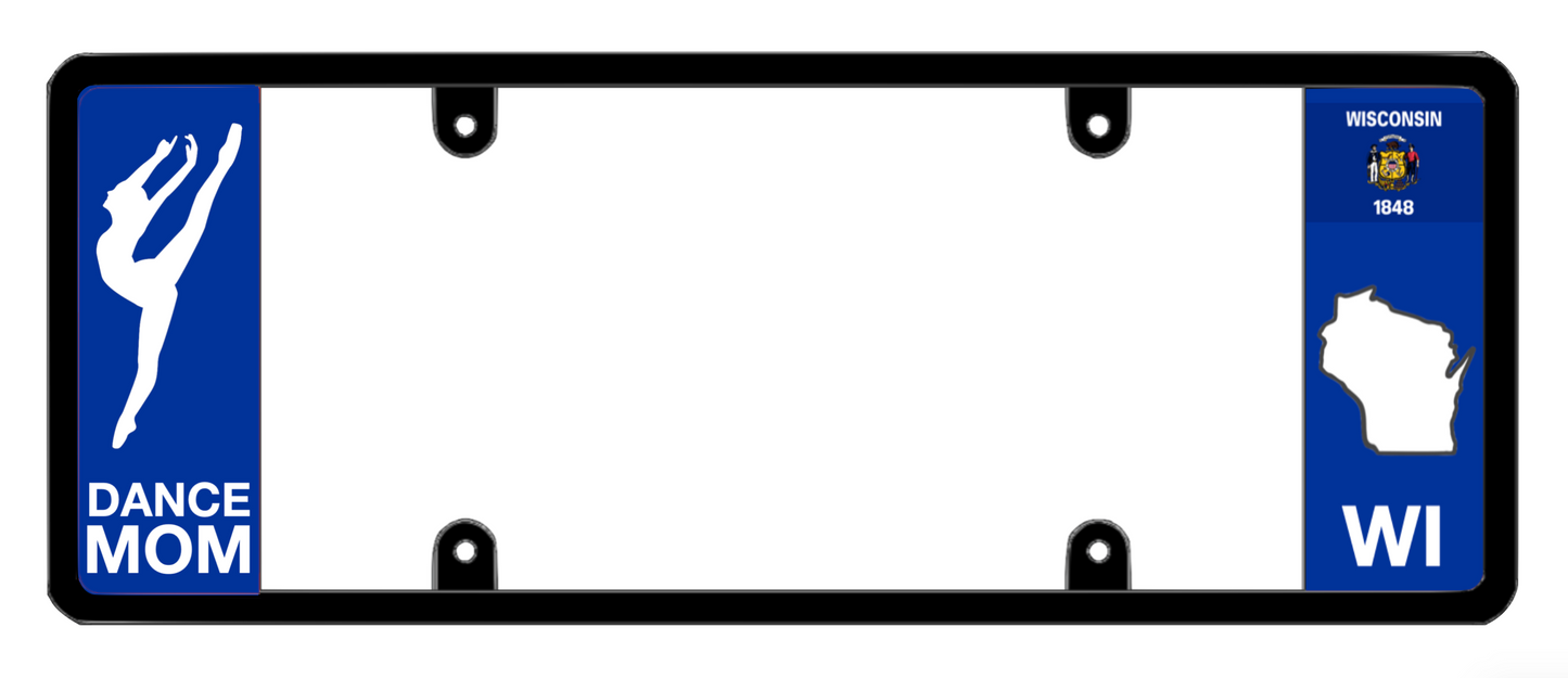 DFS Wisconsin WI Patented License Plate Frame Holder