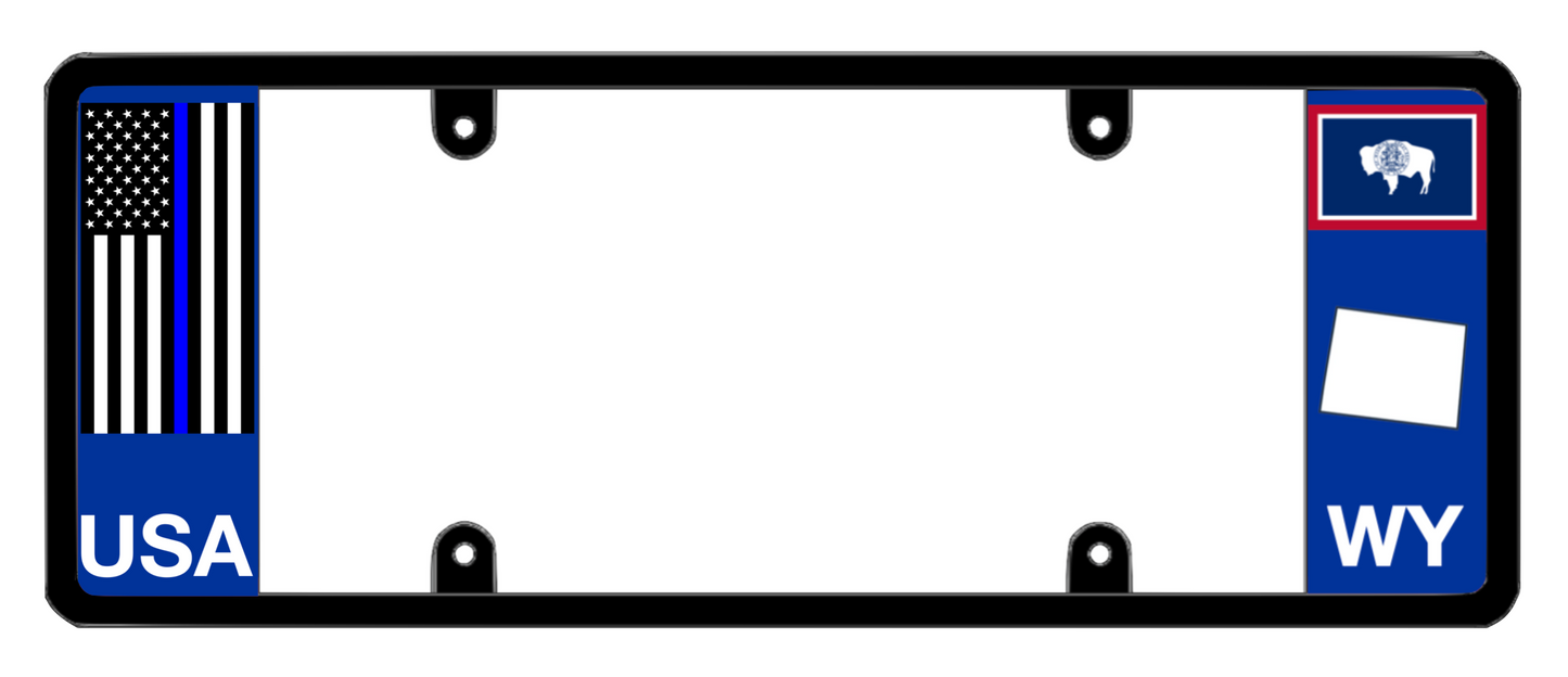 DFS Wyoming WY Patented License Plate Frame Holder