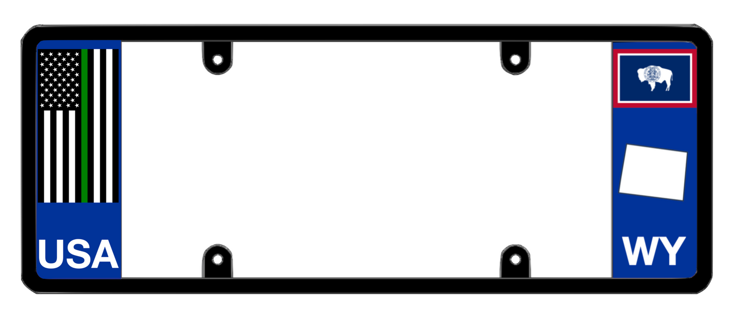 DFS Wyoming WY Patented License Plate Frame Holder