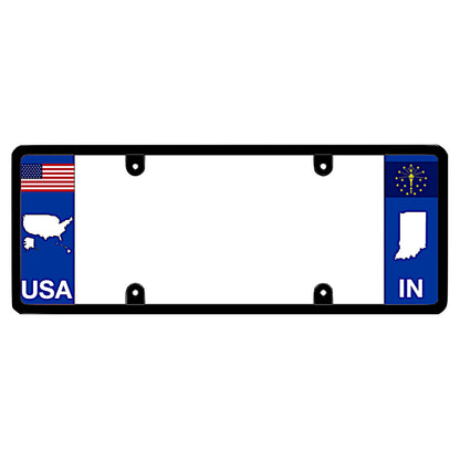 Legal license plate frame with a USA map graphic on the left and a Virgin Islands flag on the right, gift idea by DFS Brands.